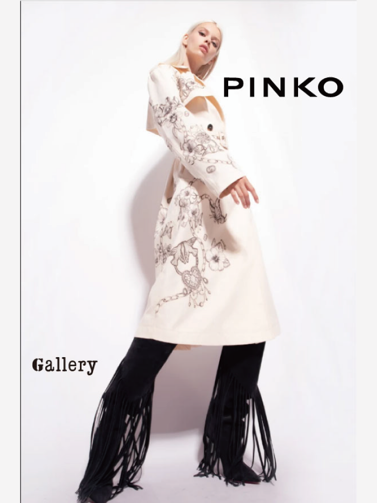 送料無料激安祭 PINKO ショルダートップス 繊細な刺繍レースがついてる