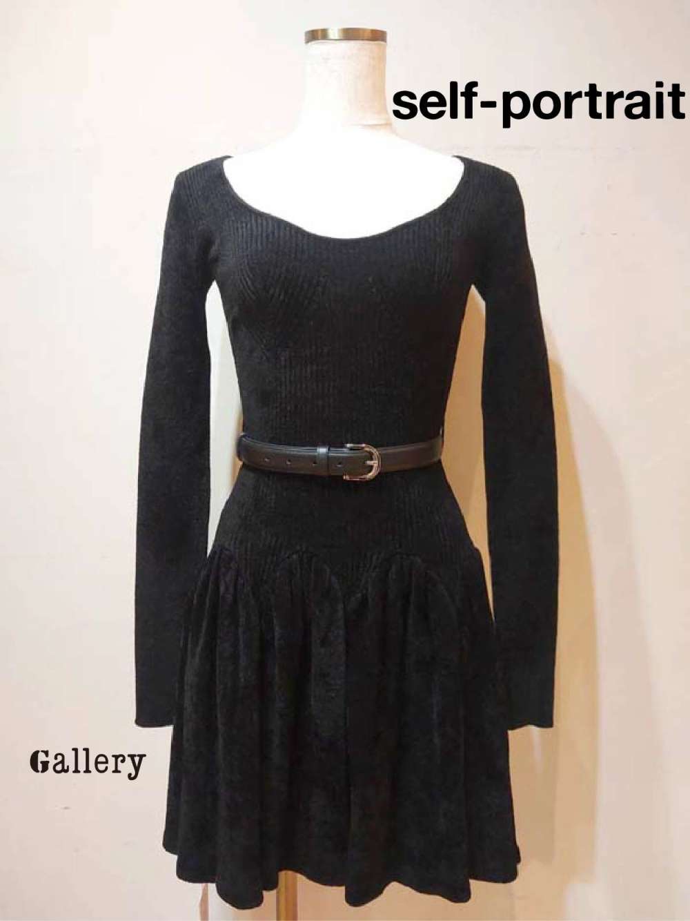 Self-Portrait ニット　フレア　ドレス　ワンピース　ブラック ◇Self-portrait◇ニットドレス入荷 | ギャラリー | ショップニュース